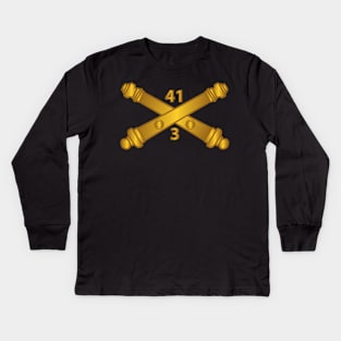 3rd Bn 41st Artillery  w Branch X 300 Kids Long Sleeve T-Shirt